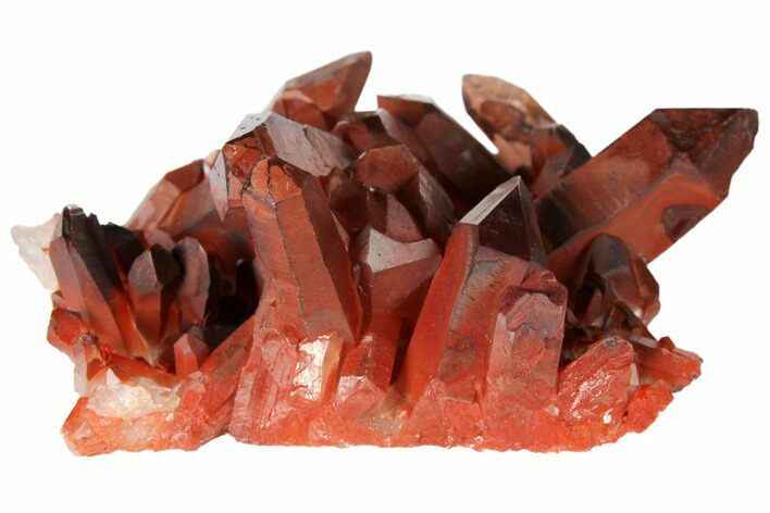 Natural, Red Quartz Crystal Cluster - Morocco #134079